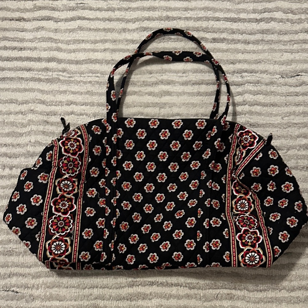 Vera Bradley Black and Red Patterned Weekender